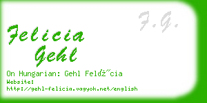felicia gehl business card